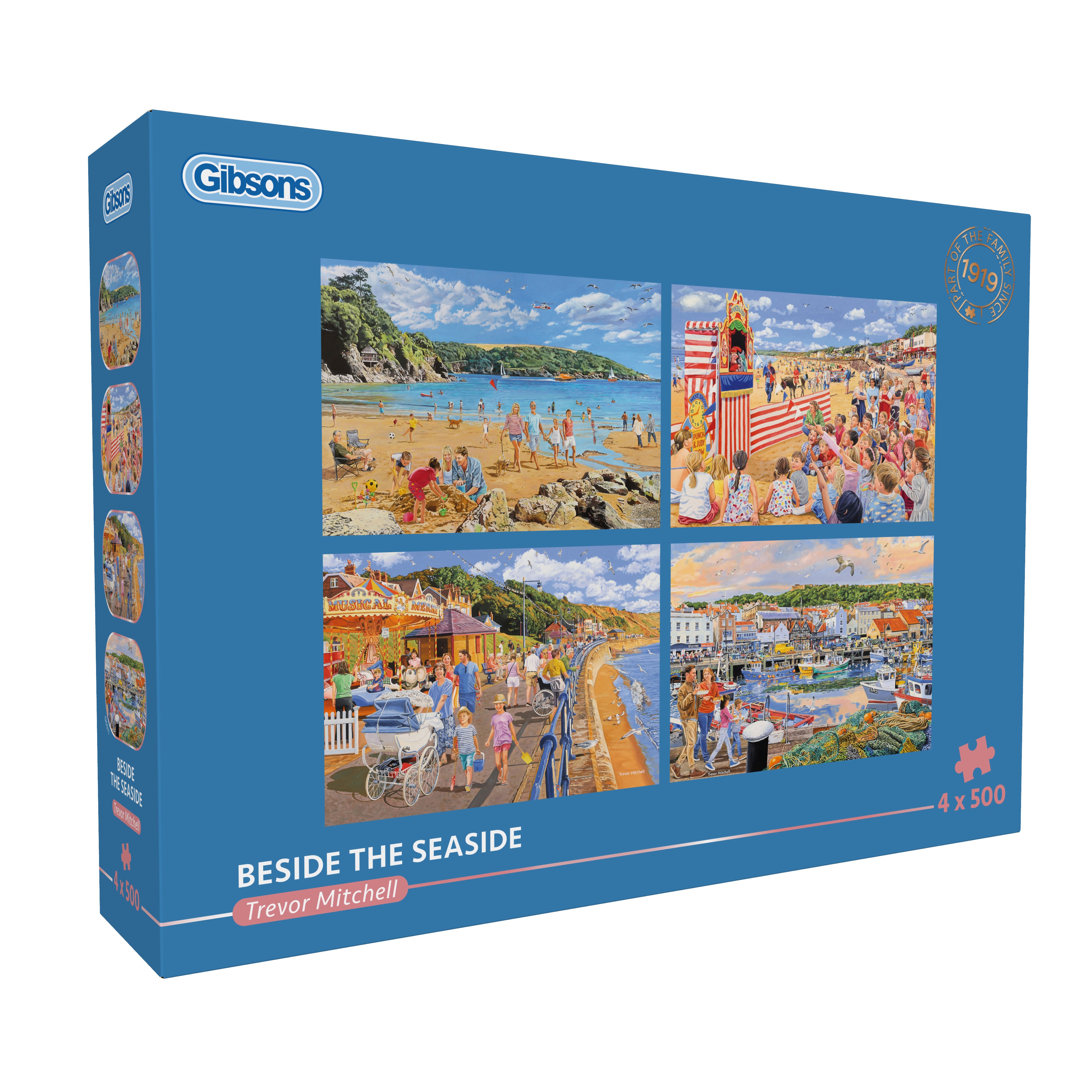 Beside the Seaside by Trevor Mitchell - 4x500 Piece Jigsaw Puzzle (Gibsons)