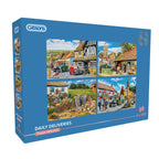 Daily Deliveries by Trevor Mitchell - 4 x 500 Piece Jigsaw Puzzle (Gibsons) - Completed Puzzle