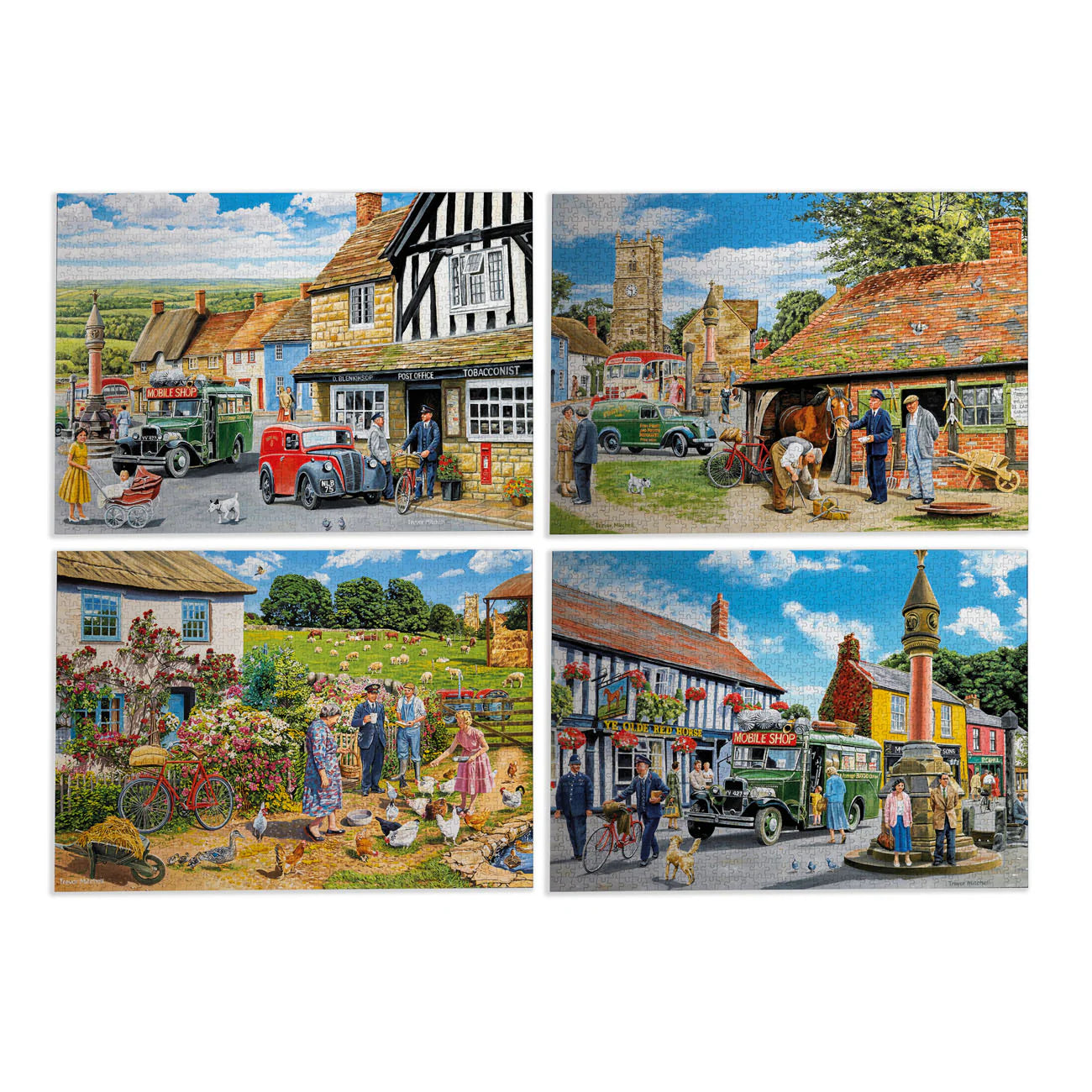 Daily Deliveries by Trevor Mitchell - 4 x 500 Piece Jigsaw Puzzle (Gibsons)