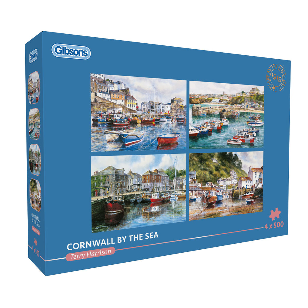 Cornwall By The Sea by Terry Harrison - 4 x 500 Piece Jigsaw Puzzle (Gibsons)