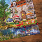 In use: Riverside Inn – 1000 Piece Jigsaw Puzzle (Gibsons)