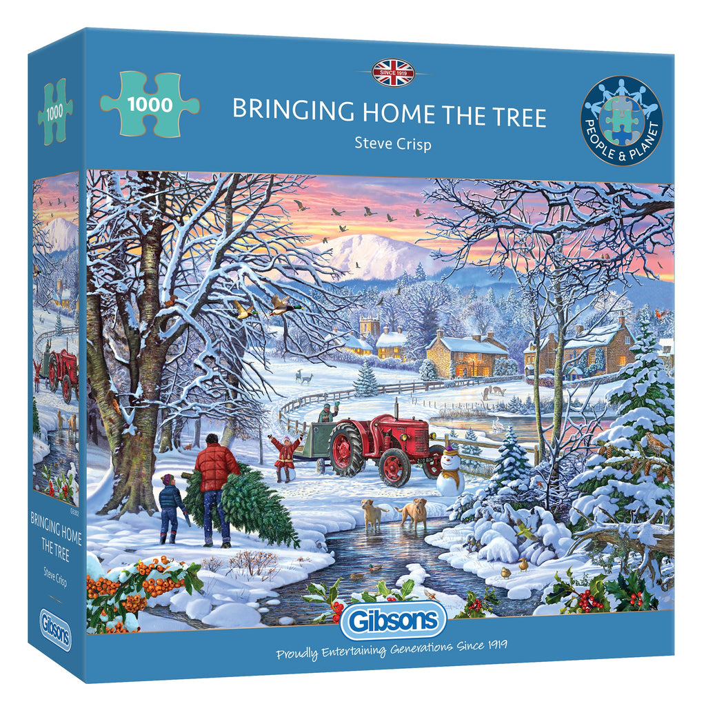 Bringing Home the Tree – 1000 Piece Jigsaw Puzzle (Gibsons)