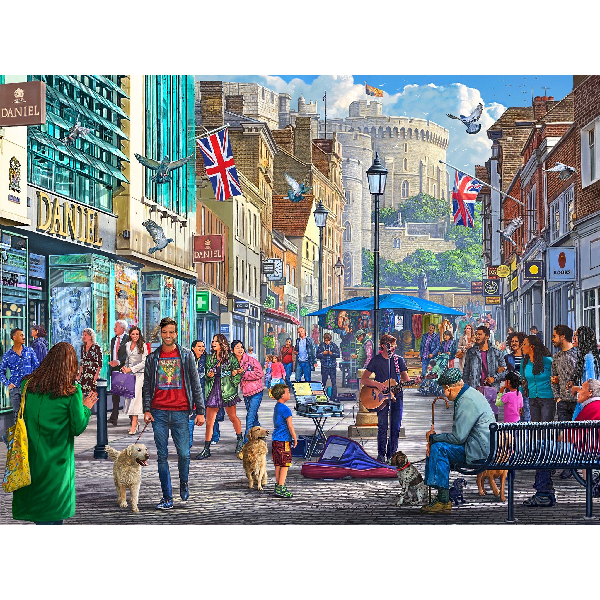 Gibsons 250 Teile Puzzle „Wings Over Windsor“ – Extra Groß, Aus 100 % Recyceltem Karton