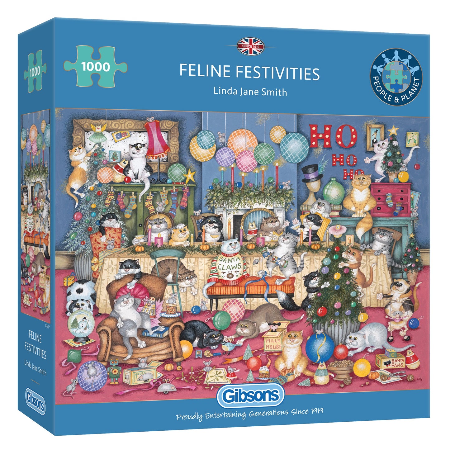 Gibsons - Feline Festivities - 1000 Piece Jigsaw Puzzle