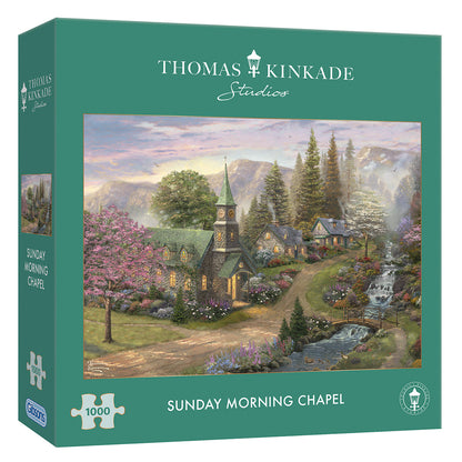 Gibsons - Thomas Kinkade: Sunday Morning Chapel - 1000 Piece Jigsaw Puzzle