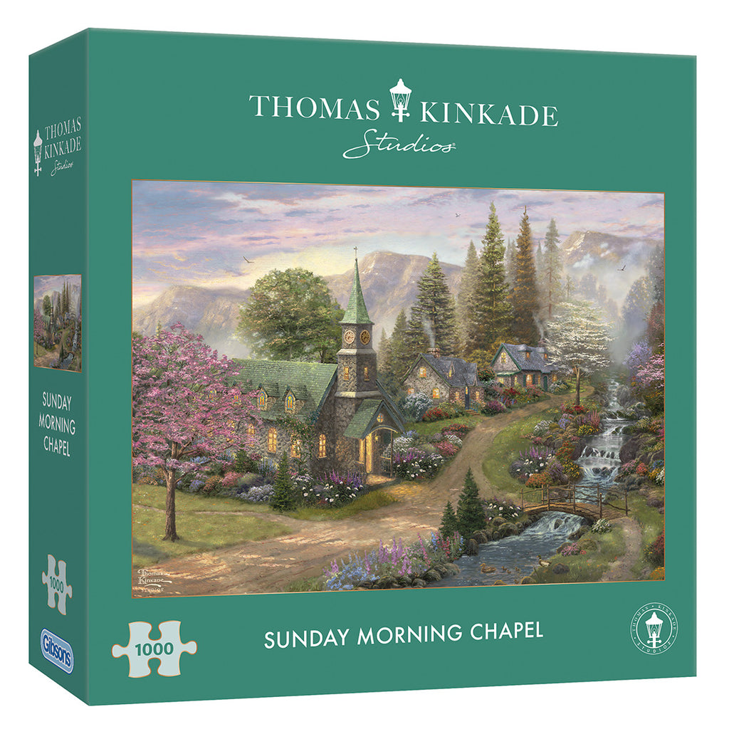 Sunday Morning Chapel by Thomas Kinkade – 1000 Piece Jigsaw Puzzle (Gibsons)
