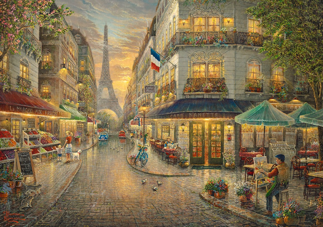 Paris Café by Thomas Kinkade – 1000 Piece Jigsaw Puzzle (Gibsons)