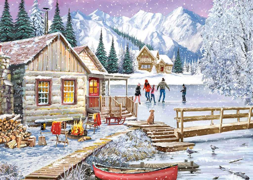 Winter at the Cabin – 1000 Piece Jigsaw Puzzle (Gibsons)