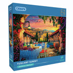 Box, turned right: Tuscany Sunset – 1000 Piece Jigsaw Puzzle (Gibsons)