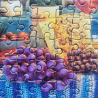 Puzzle in progress: Tuscany Sunset – 1000 Piece Jigsaw Puzzle (Gibsons)