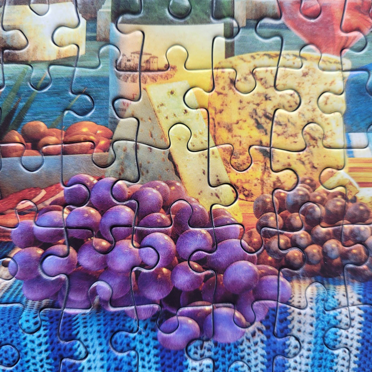 Puzzle in progress: Tuscany Sunset – 1000 Piece Jigsaw Puzzle (Gibsons)