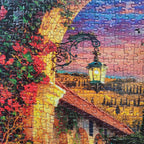 Puzzle in progress: Tuscany Sunset – 1000 Piece Jigsaw Puzzle (Gibsons)