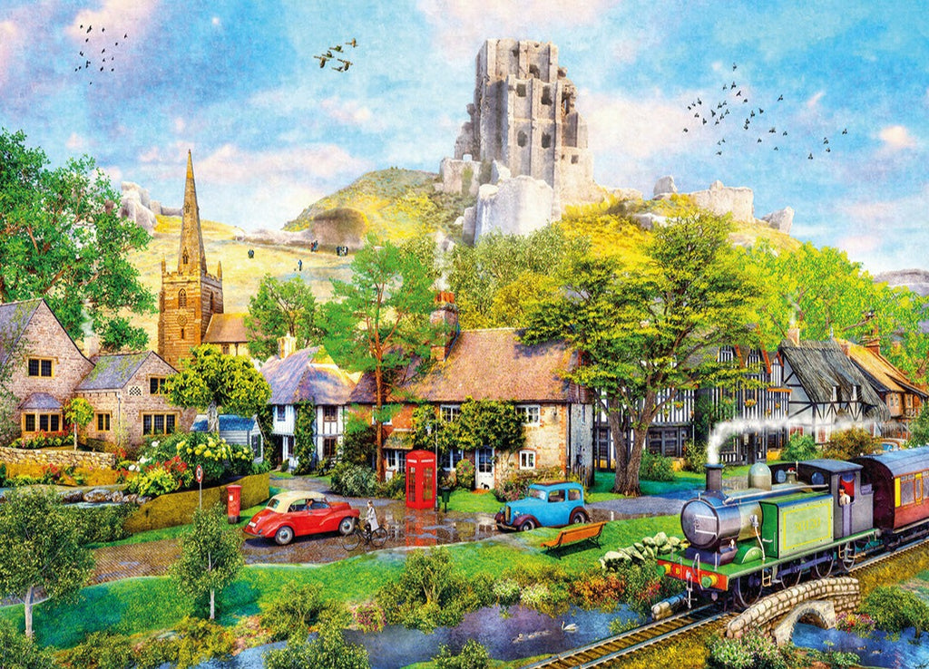 Below Corfe Castle – 1000 Piece Jigsaw Puzzle (Gibsons)