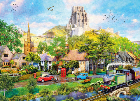 Below Corfe Castle – 1000 Piece Jigsaw Puzzle (Gibsons)