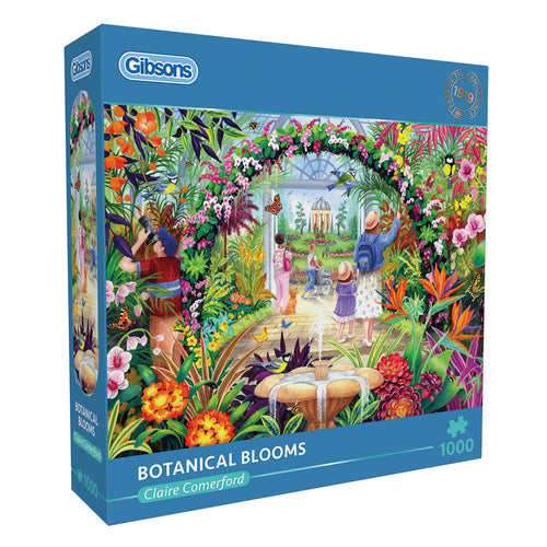 Botanical Blooms by Claire Comerford - 1000 Piece Jigsaw Puzzle (Gibsons) - Completed Puzzle