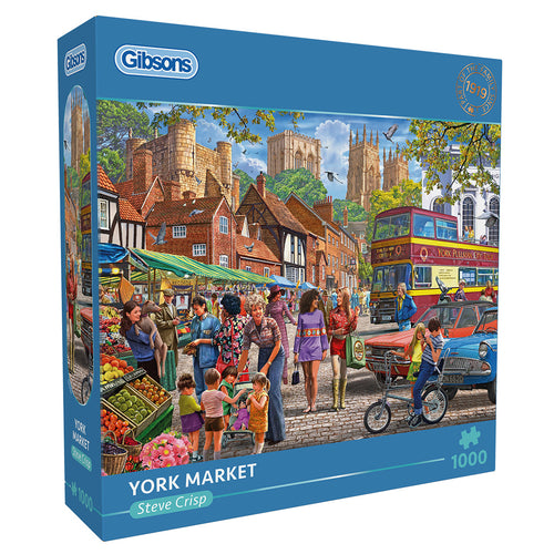 York Market – 1000 Piece Jigsaw Puzzle (Gibsons) - Completed Puzzle