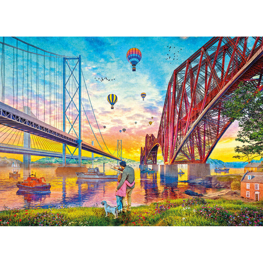 ** Pre-Order ** Gibsons - Three Bridges Crossing - 1000 Piece Jigsaw Puzzle