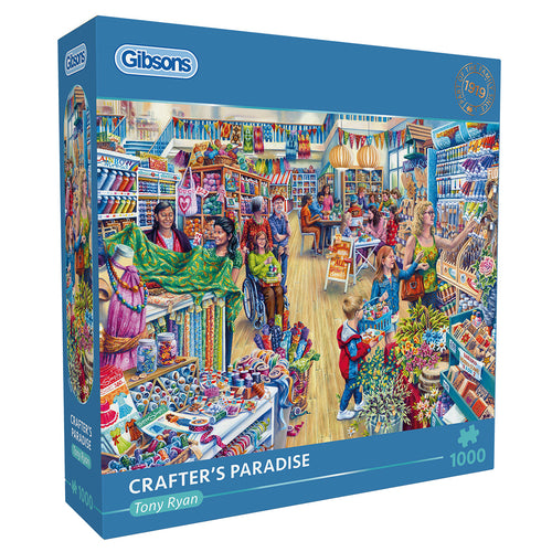 Crafter's Paradise – 1000 Piece Jigsaw Puzzle (Gibsons) - Completed Puzzle