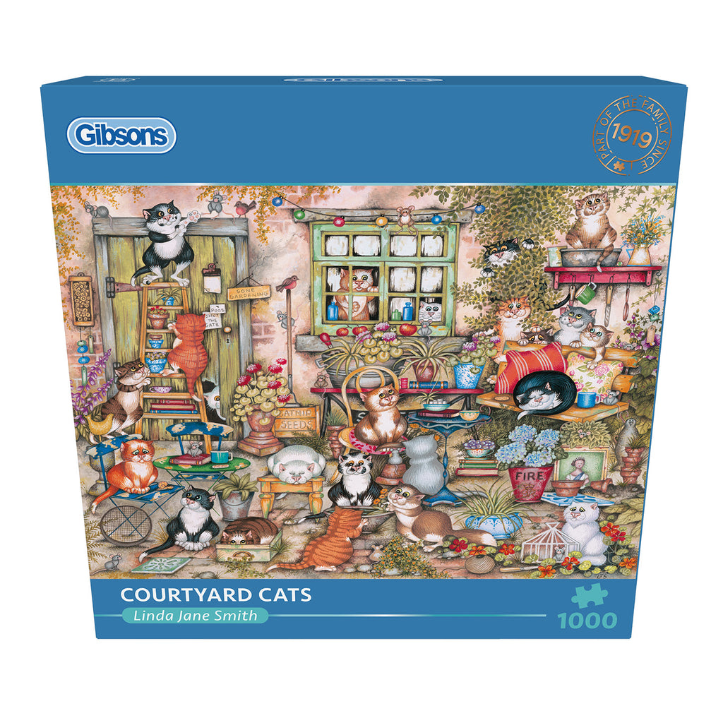 Courtyard Cats – 1000 Piece Jigsaw Puzzle (Gibsons)