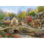 Summer in Cobblestone Village – 1000 Piece Jigsaw Puzzle (Gibsons)