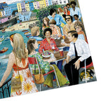 Puzzle in progress: Gibsons - Dining at Tenby - 1000 Piece Jigsaw Puzzle