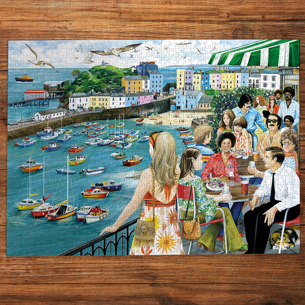Made up: Gibsons - Dining at Tenby - 1000 Piece Jigsaw Puzzle