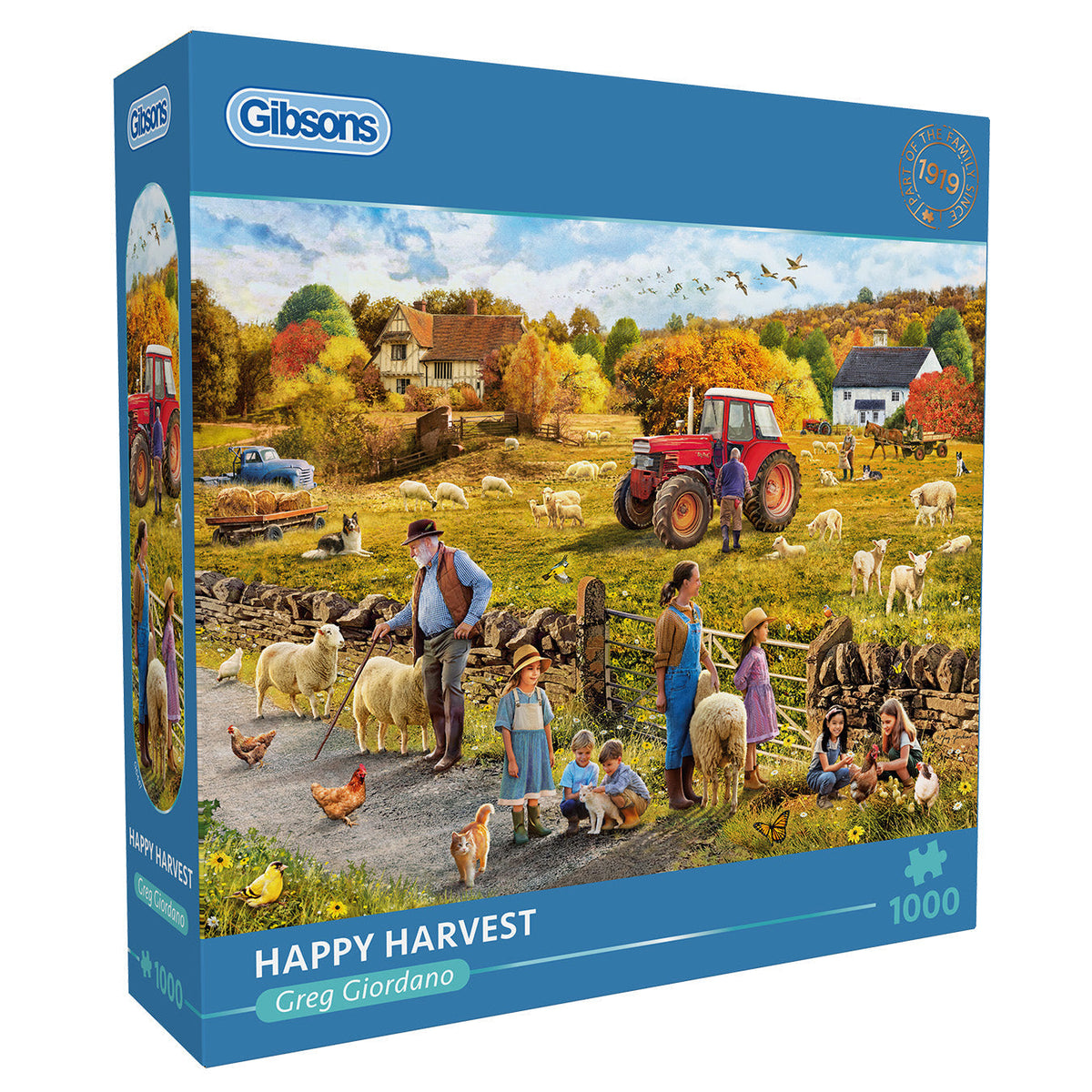 Box, turned right: Happy Harvest by Greg Giordano – 1000 Piece Jigsaw Puzzle (Gibsons)