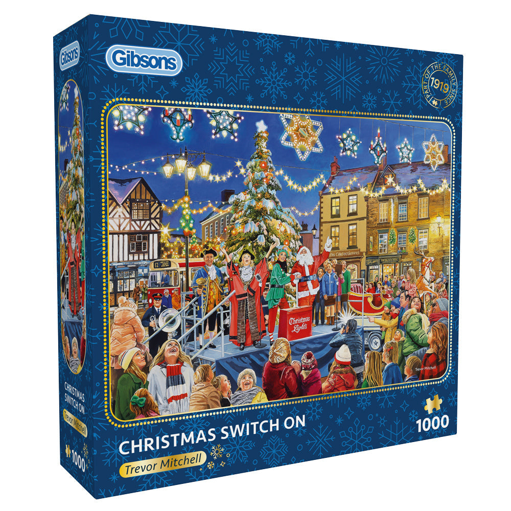 Box, turned right: Christmas Switch On by Trevor Mitchell – 1000 Piece Jigsaw Puzzle (Gibsons)