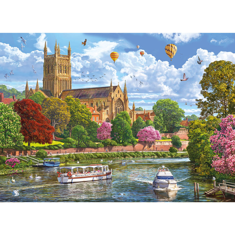 Worcester From the River by Steve Crisp - 1000 Piece Jigsaw Puzzle (Gibsons)