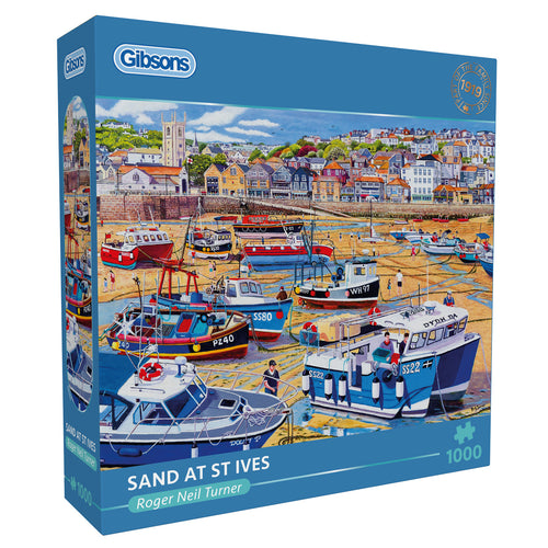 Sand at St Ives by Roger Neil Turner - 1000 Piece Jigsaw Puzzle (Gibsons) - Completed Puzzle