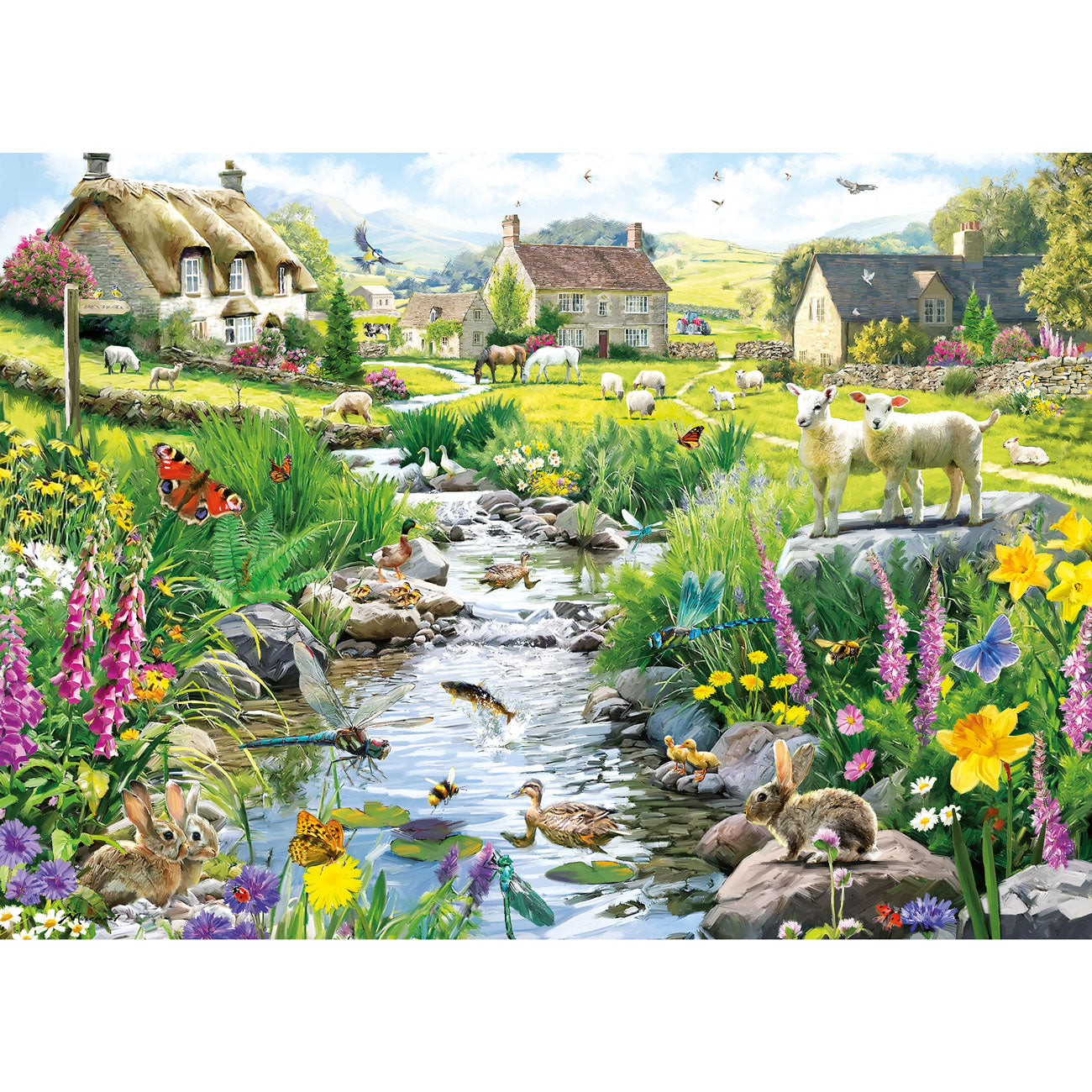 Babbling Brook by Richard Macneil - 1000 Piece Jigsaw Puzzle (Gibsons)