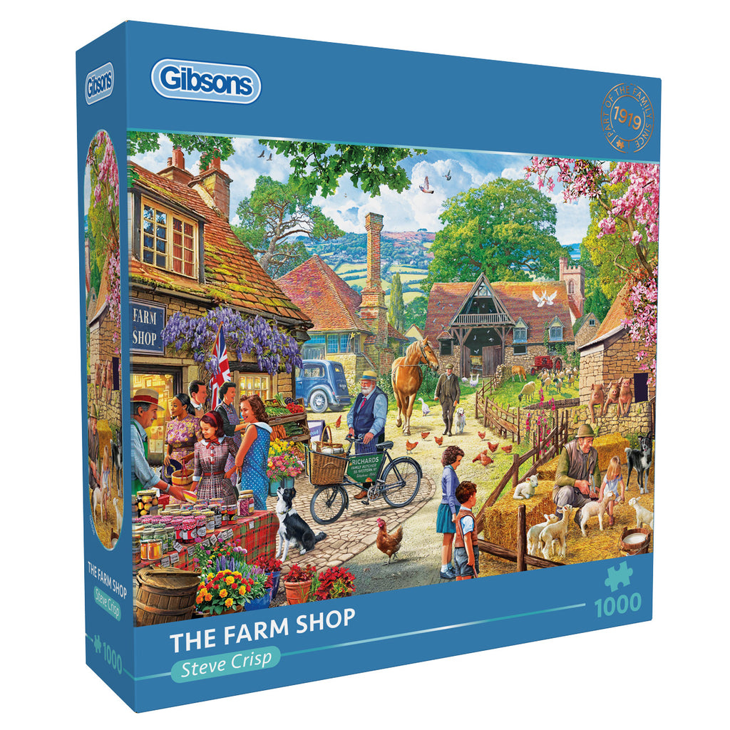 ** Pre-Order ** The Farm Shop by Steve Crisp - 1000 Piece Jigsaw Puzzle (Gibsons)