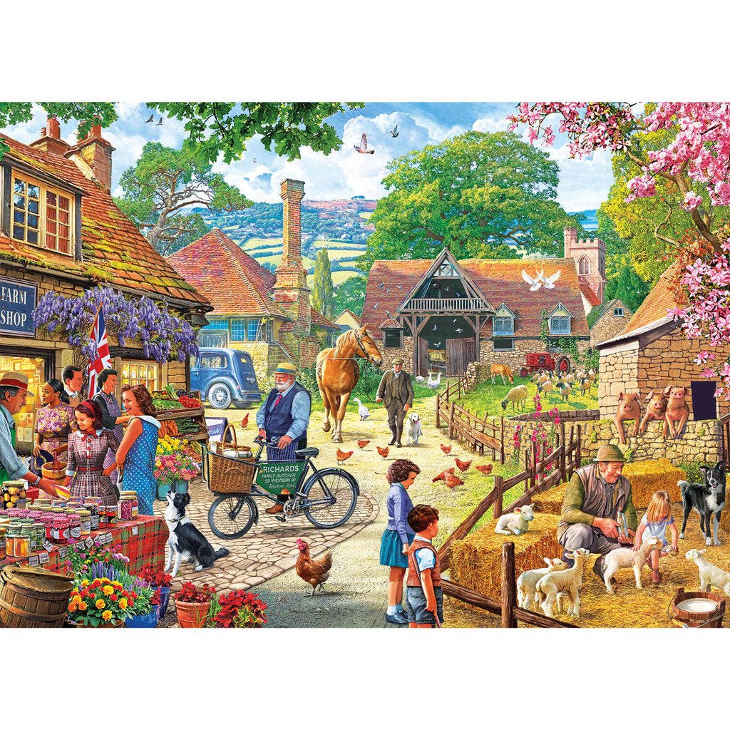 ** Pre-Order ** The Farm Shop by Steve Crisp - 1000 Piece Jigsaw Puzzle (Gibsons)