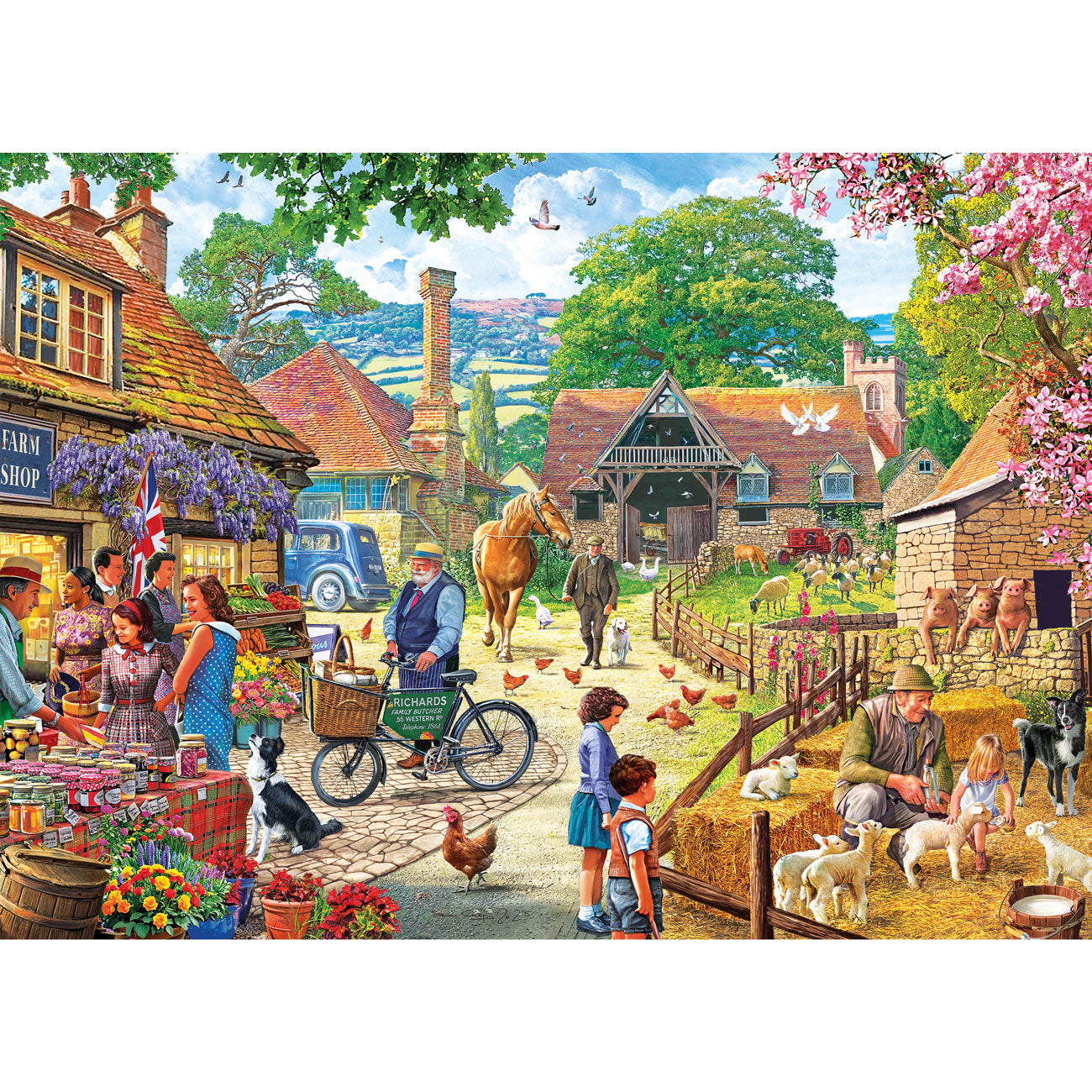 ** Pre-Order ** The Farm Shop by Steve Crisp - 1000 Piece Jigsaw Puzzle (Gibsons)
