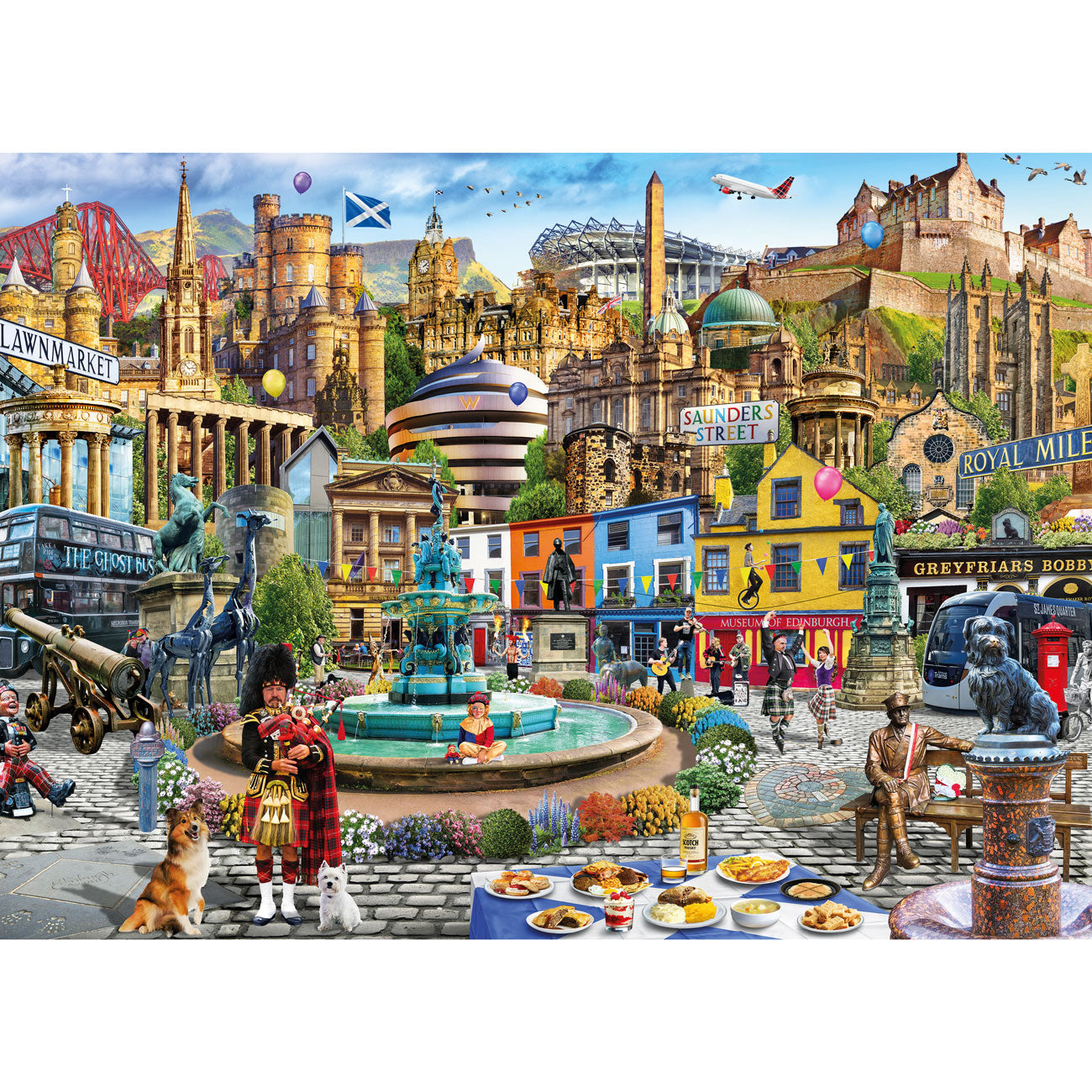 A Day Out in Edinburgh - 1000 Piece Jigsaw Puzzle (Gibsons)