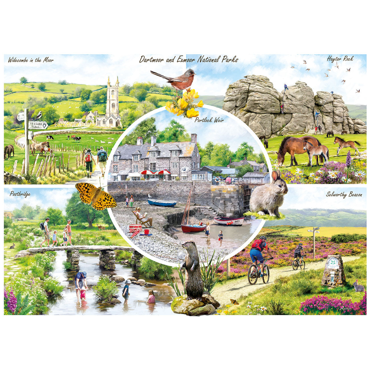 Dartmoor & Exmoor by Richard Macneil - 1000 Piece Jigsaw Puzzle (Gibsons)