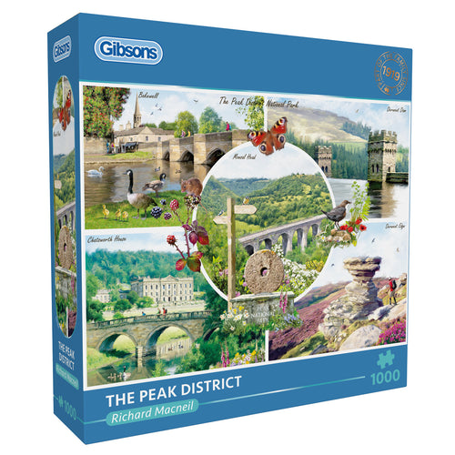 The Peak District by Richard Macneil - 1000 Piece Jigsaw Puzzle (Gibsons) - Completed Puzzle