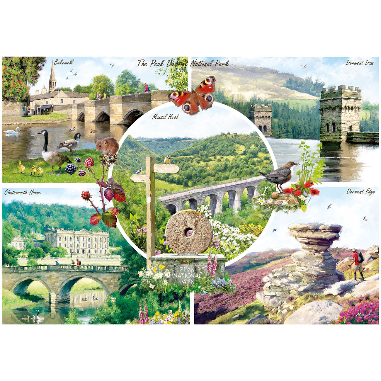 The Peak District by Richard Macneil - 1000 Piece Jigsaw Puzzle (Gibsons)