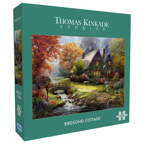 Birdsong Cottage by Thomas Kinkade Studios - 1000 Piece Jigsaw Puzzle (Gibsons) - Completed Puzzle