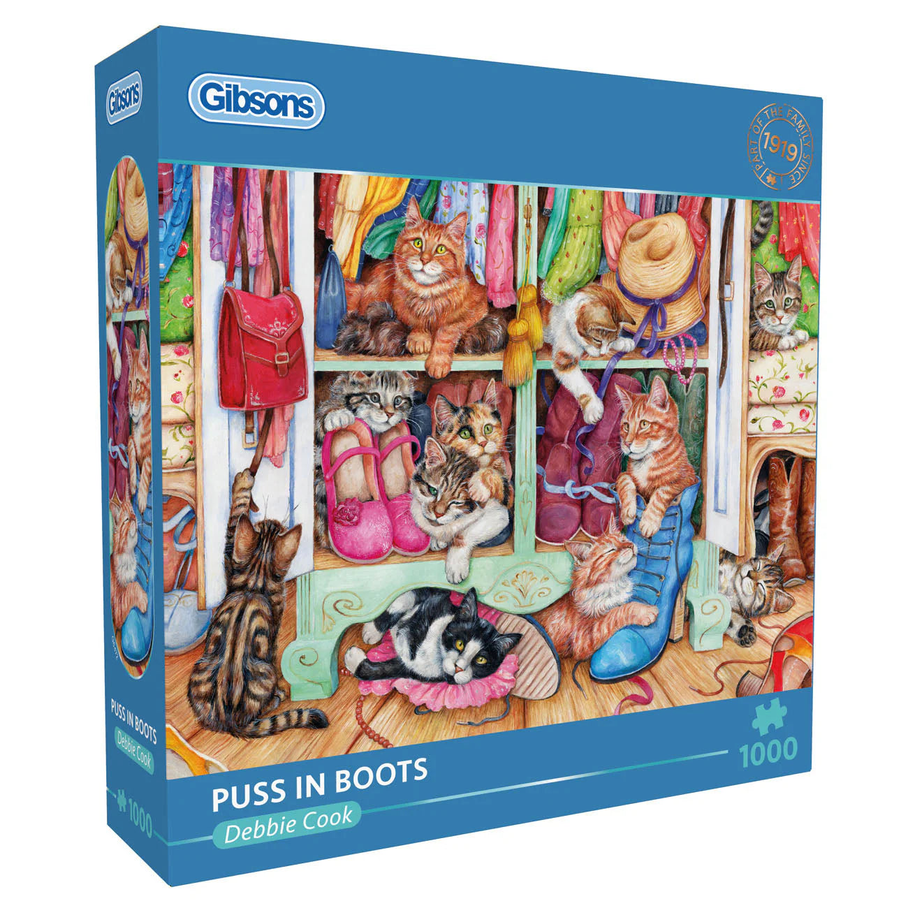 Puss in Boots by Debbie Cook - 1000 Piece Jigsaw Puzzle (Gibsons) - Completed Puzzle