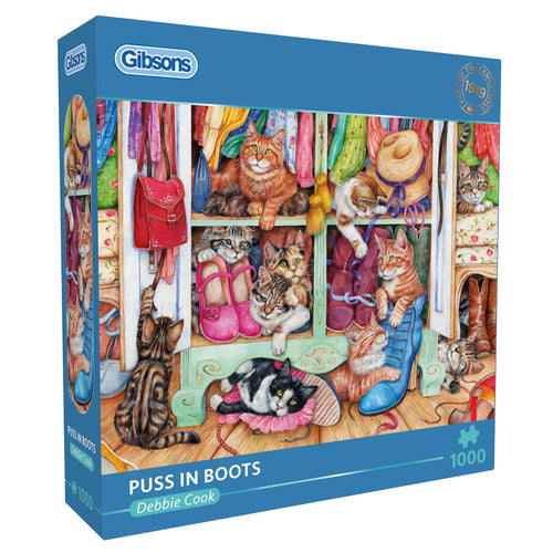 Puss in Boots by Debbie Cook - 1000 Piece Jigsaw Puzzle (Gibsons) - Completed Puzzle