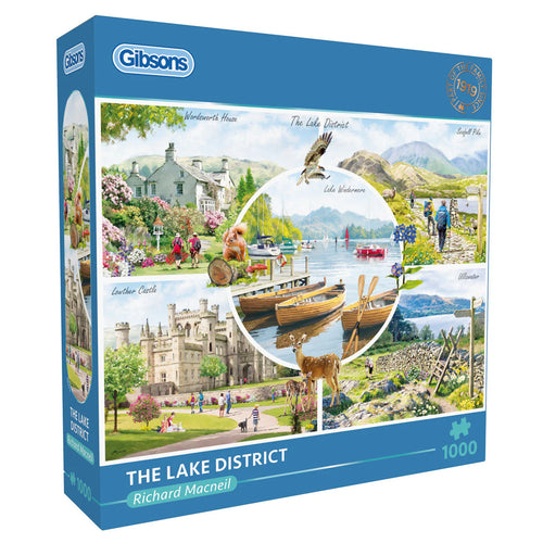 The Lake District by Richard Macneil - 1000 Piece Jigsaw Puzzle (Gibsons) - Completed Puzzle