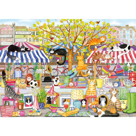 Flea Market Moggies by Kate Mawdsley - 1000 Piece Jigsaw Puzzle (Gibsons)