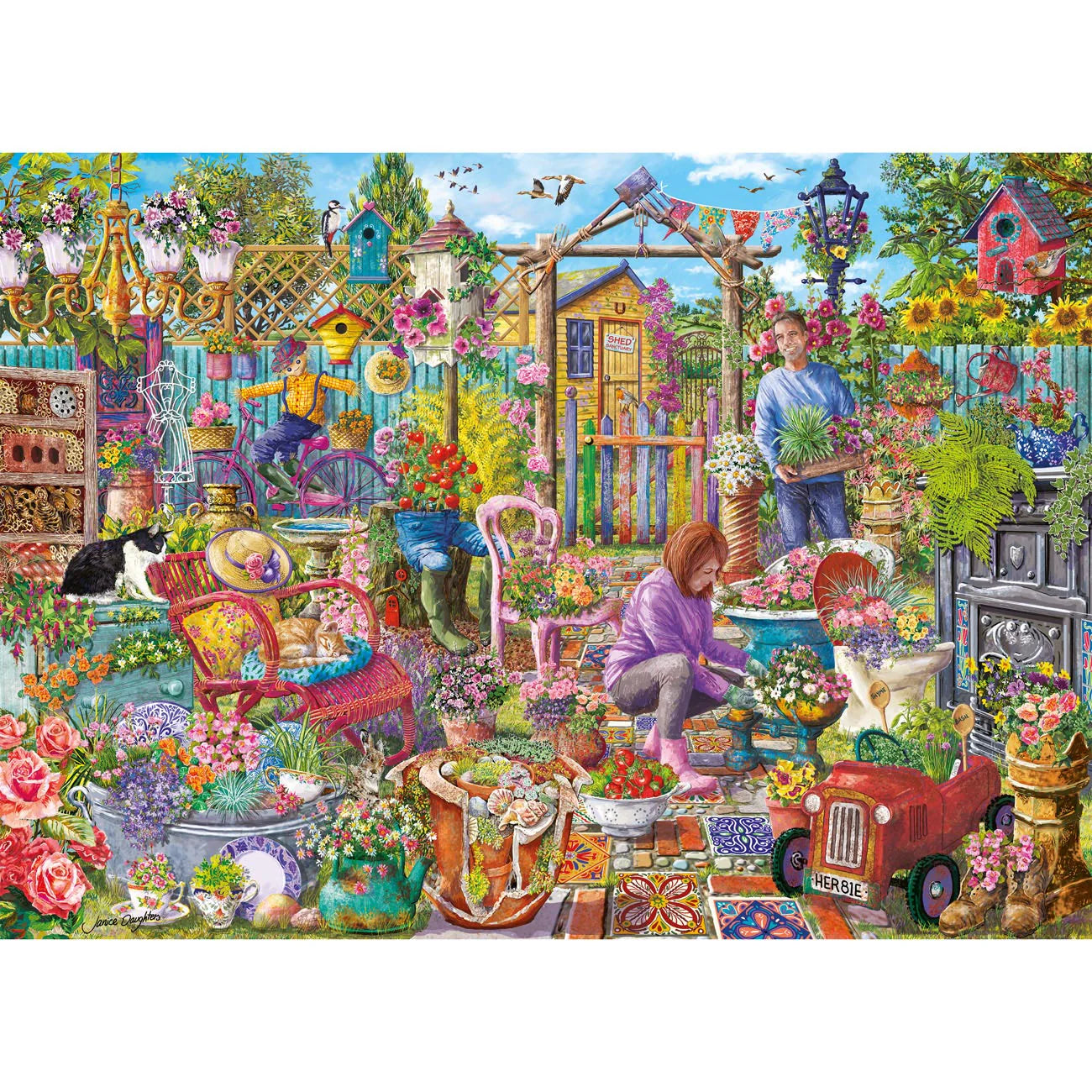 Upcycled Garden by Janice Daughters - 1000 Piece Jigsaw Puzzle (Gibsons)