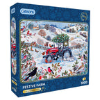 ** Pre-Order ** Festive Farm by Lucy Grossmith - 1000 Piece Jigsaw Puzzle (Gibsons)
