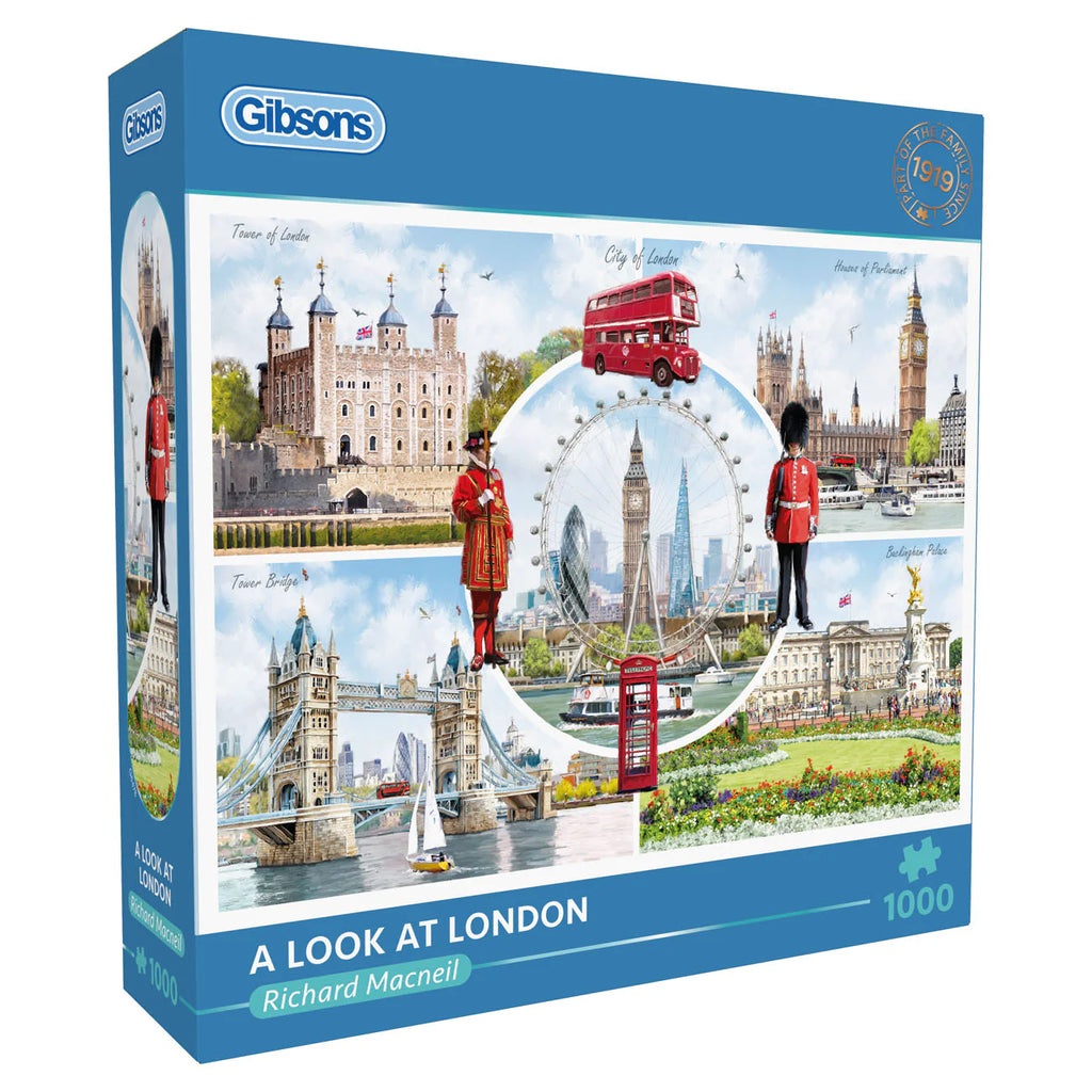 ** Pre-Order ** A Look at London by Richard Macneil - 1000 Piece Jigsaw Puzzle (Gibsons)