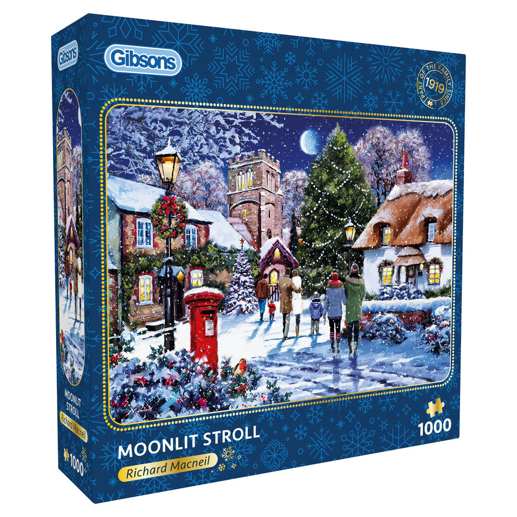 ** Pre-Order ** Moonlit Stroll by Richard Macneil - 1000 Piece Jigsaw Puzzle (Gibsons)