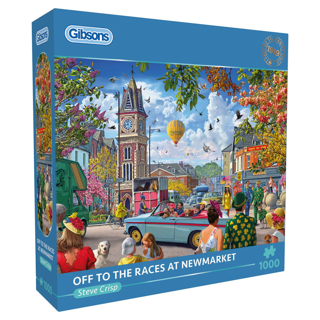 ** Pre-Order ** Off to the Races at Newmarket by Steve Crisp - 1000 Piece Jigsaw Puzzle (Gibsons)