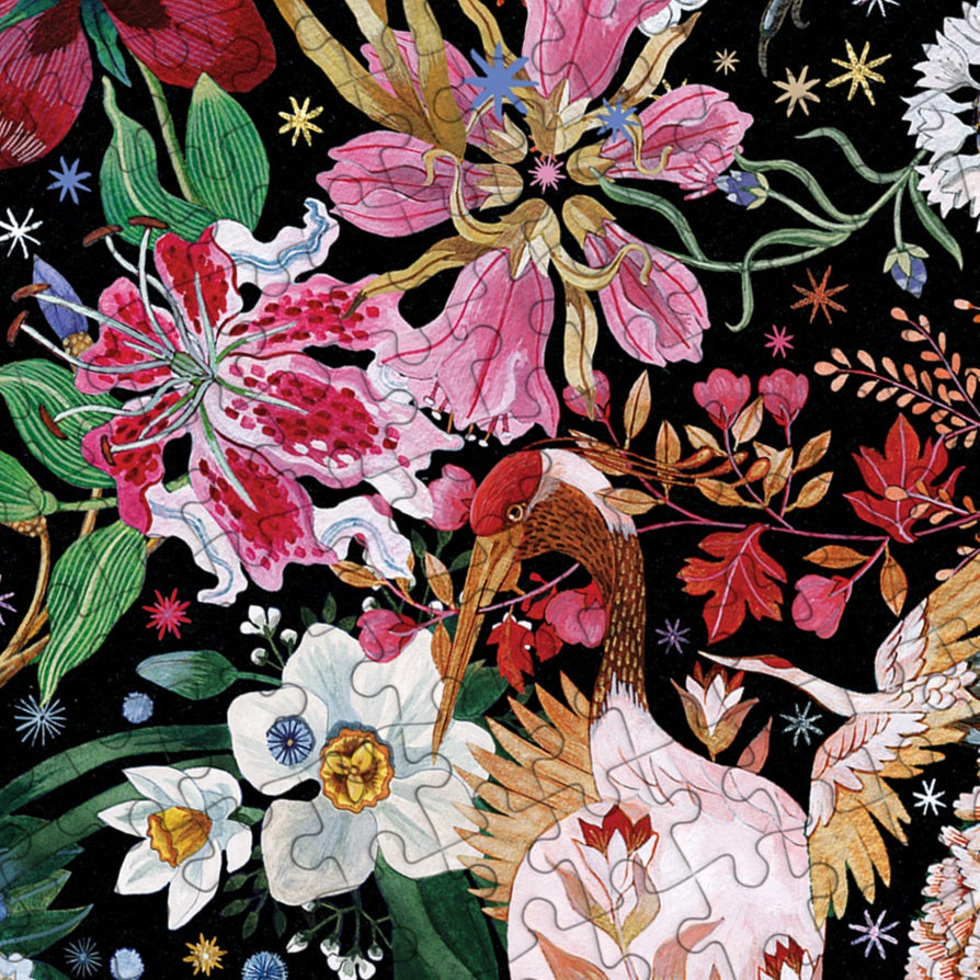 Puzzle in progress: Blooming Beetles – 1000 Piece Jigsaw Puzzle (Gibsons)