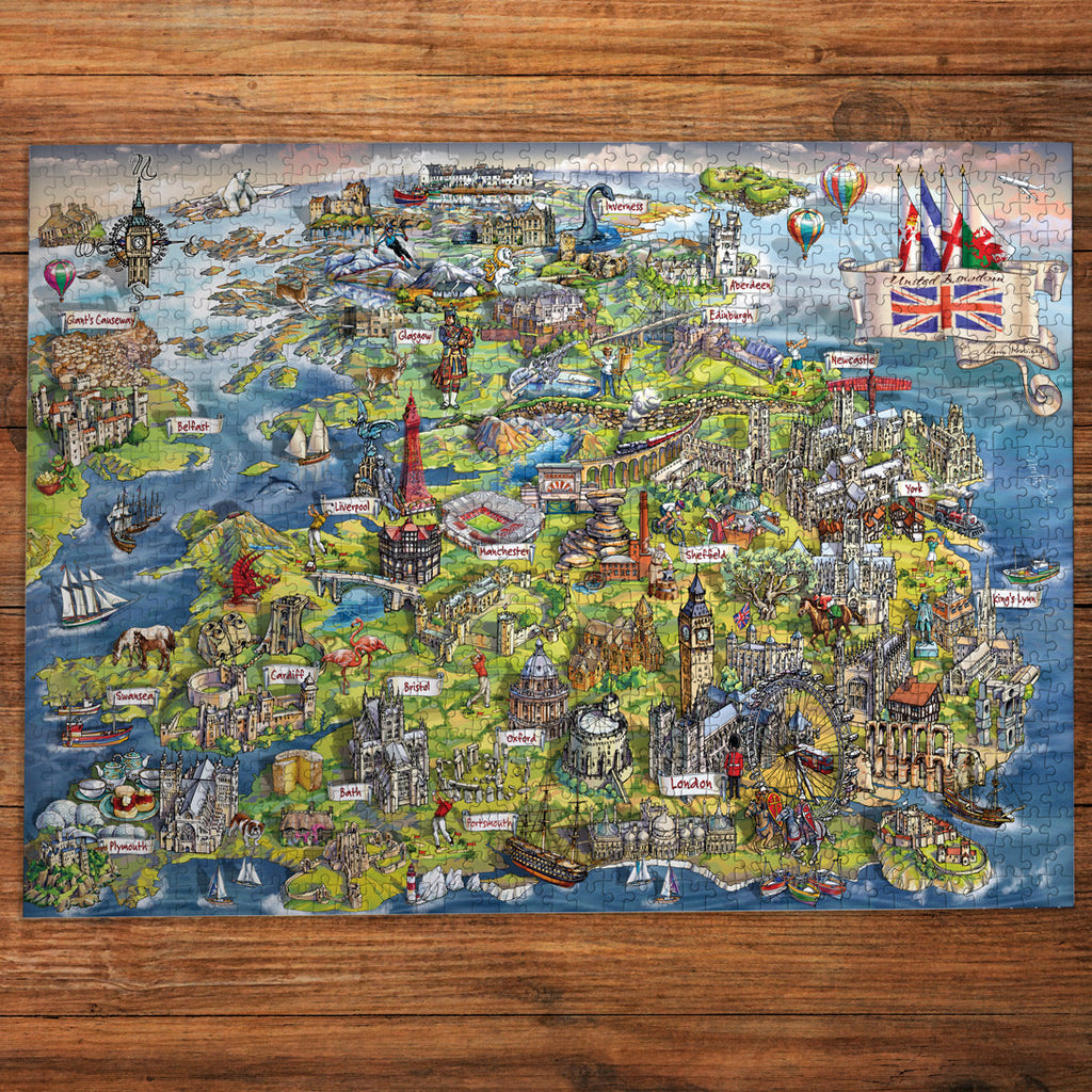 In use: Beautiful Britain – 1000 Piece Jigsaw Puzzle (Gibsons)